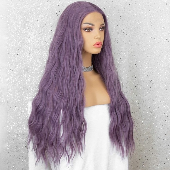 ? 24” PURPLE WAVY LACE FRONT WIG *NEW* main image 5